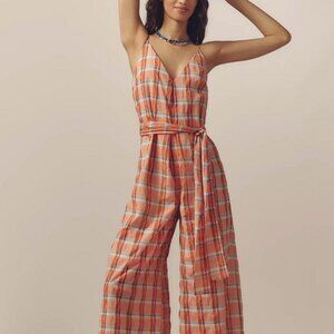 Corey Lynn Calter V-Neck Waistless Jumpsuit RELAXED FIT WIDE-LEG NWT